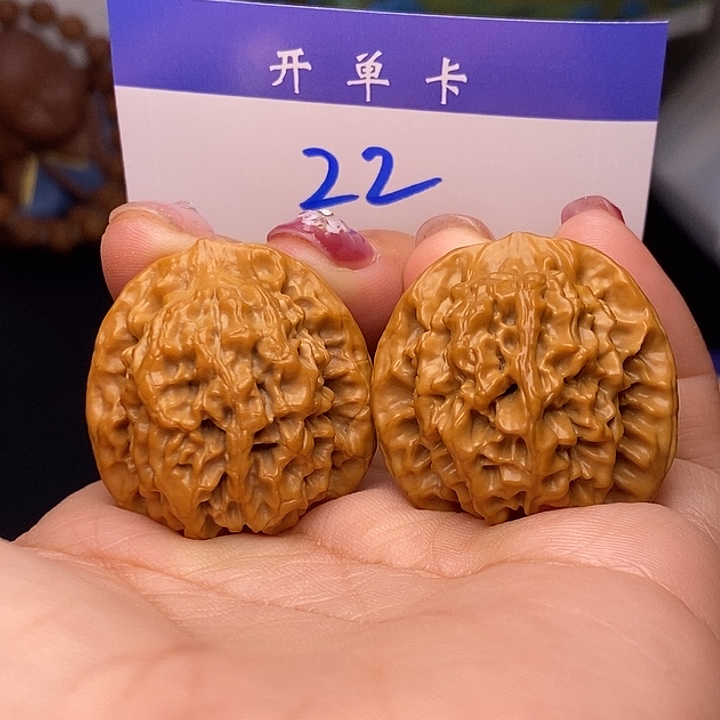 桃核吊坠秦闷33无刀痕全家福s