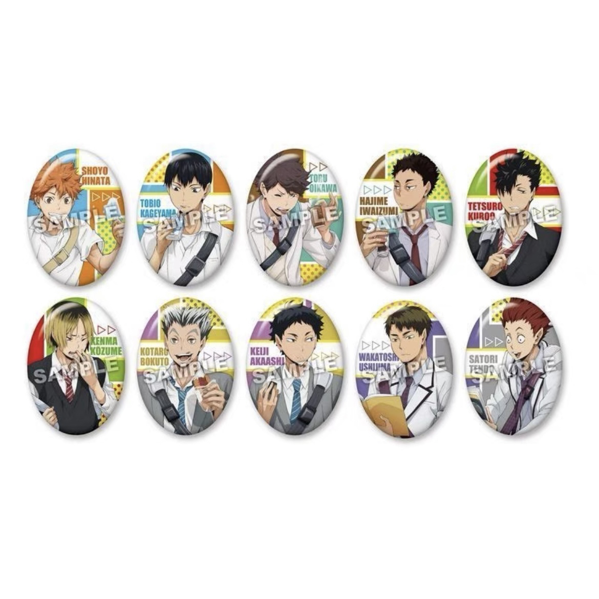 大清仓【正版日谷】排球少年 下校椭圆吧唧 徽章盲盒（默认出厂瑕）