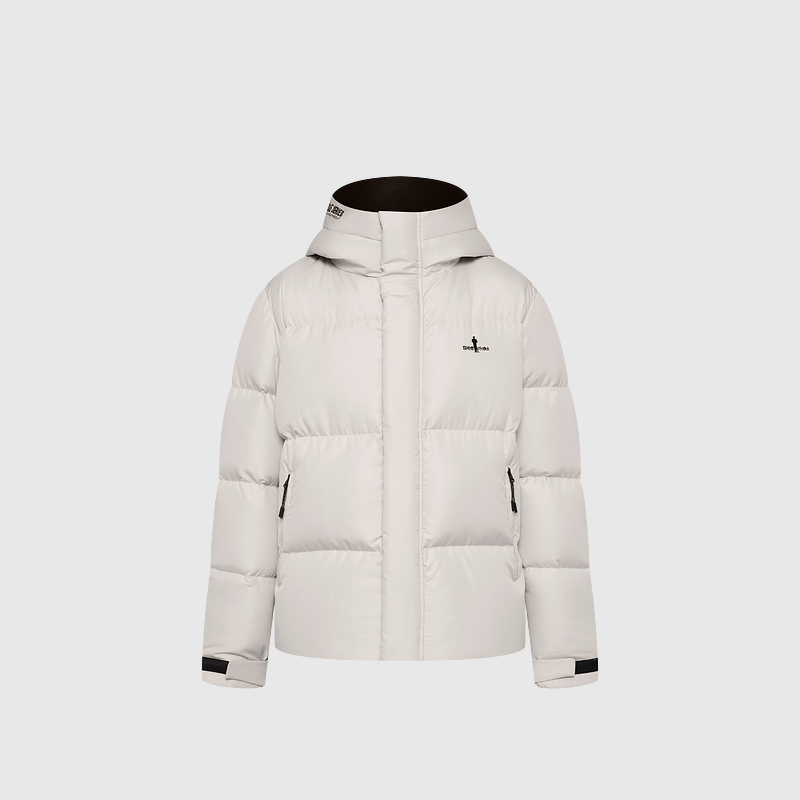 比音勒芬高尔夫冬季新款男士休闲高领连帽防风保暖面包羽绒服