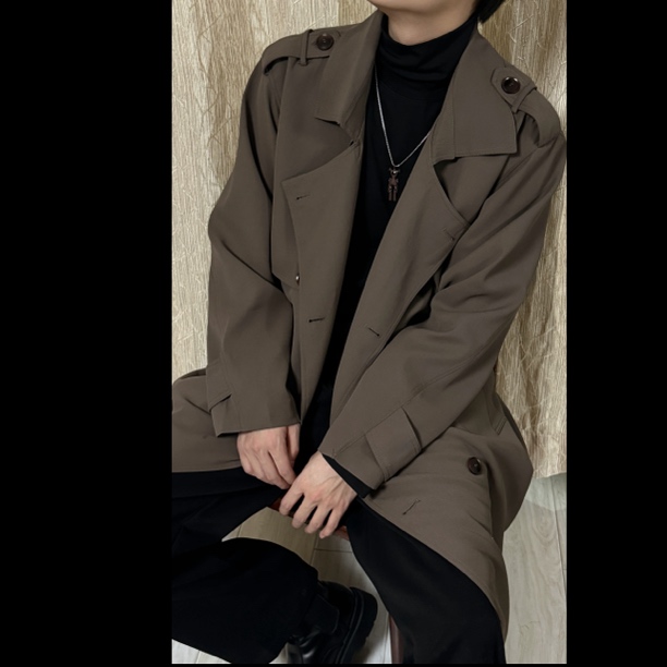 外套休闲痞帅宽松潮流港风韩版秋季小众炸街设计感英伦复古