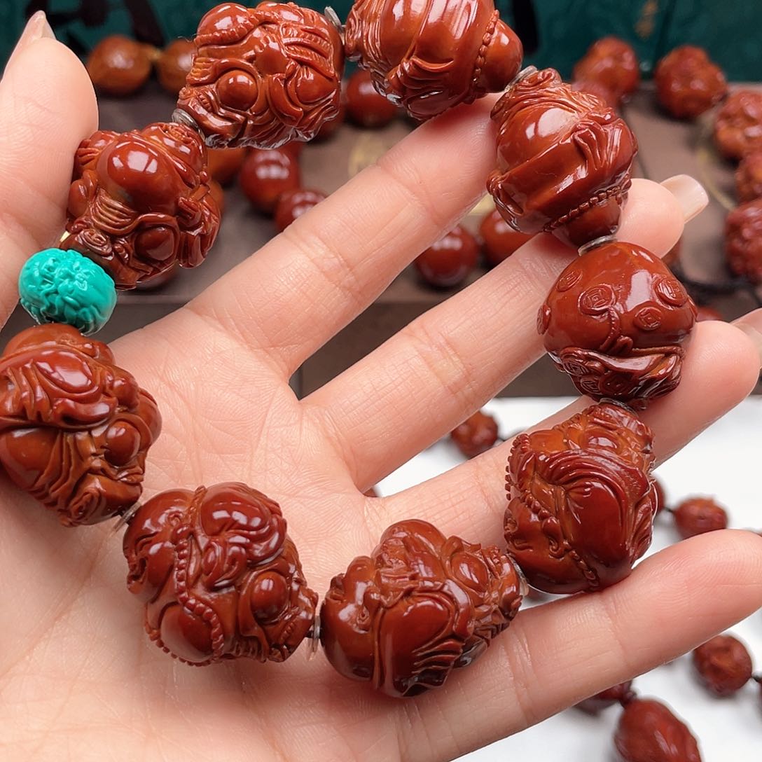 橄榄核手串茅****)弥勒手串