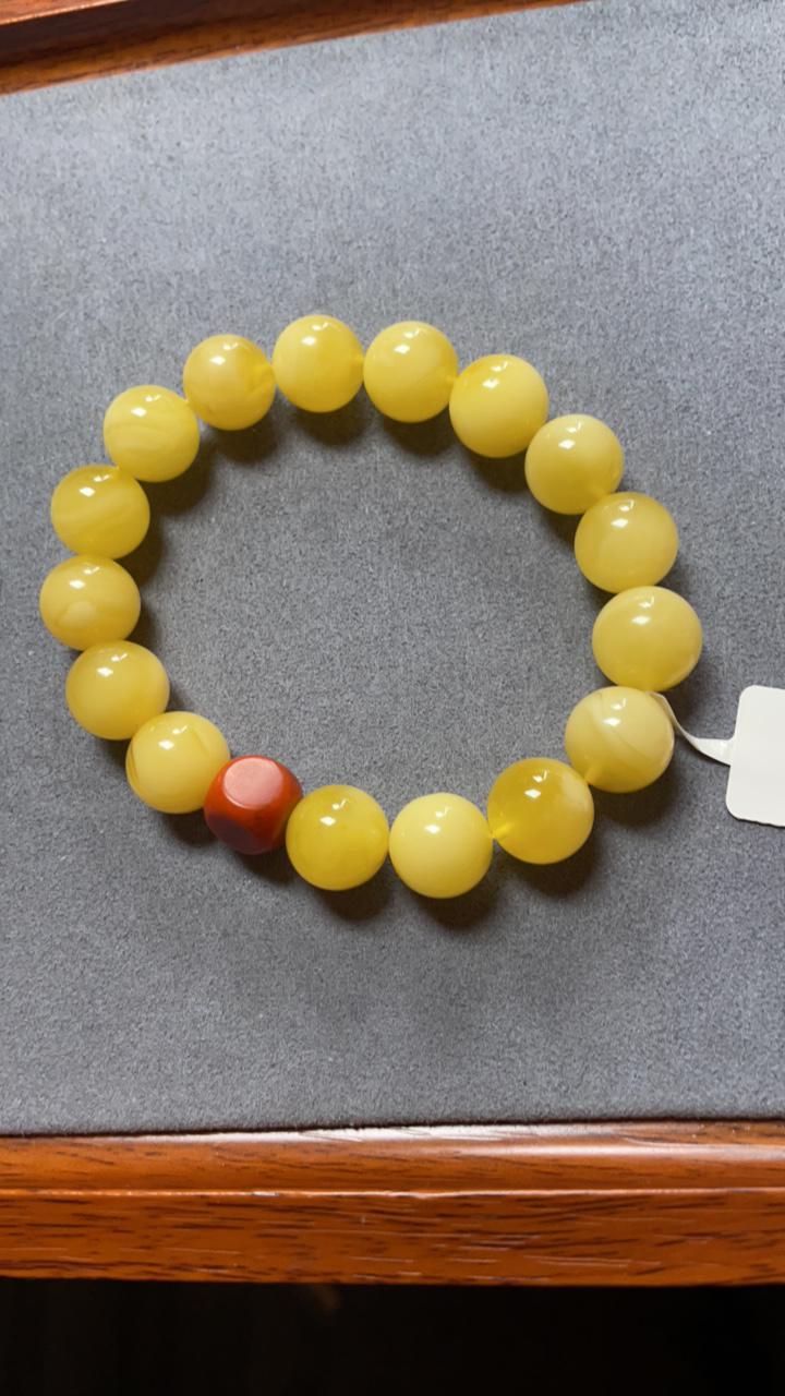 纯天然蜜蜡单圈手链