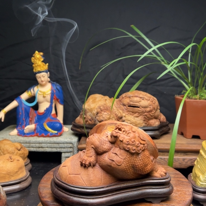 荔枝木荔枝木香炉摆件