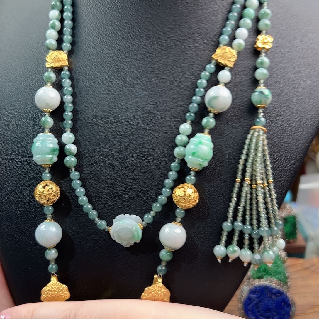 翡翠银S925镶嵌颈饰个性国风首饰