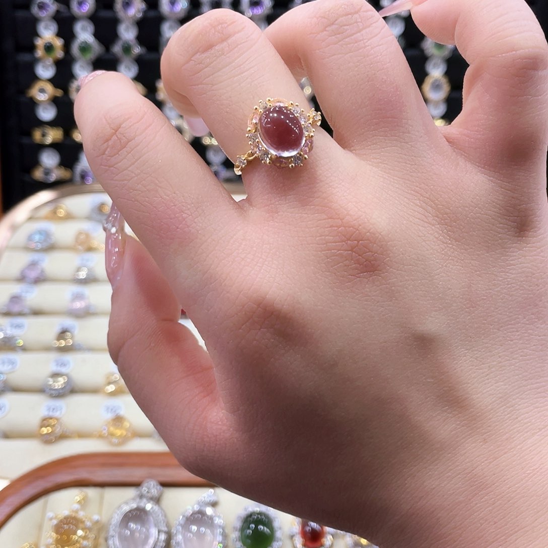 紫晶戒指女款银S925镶嵌