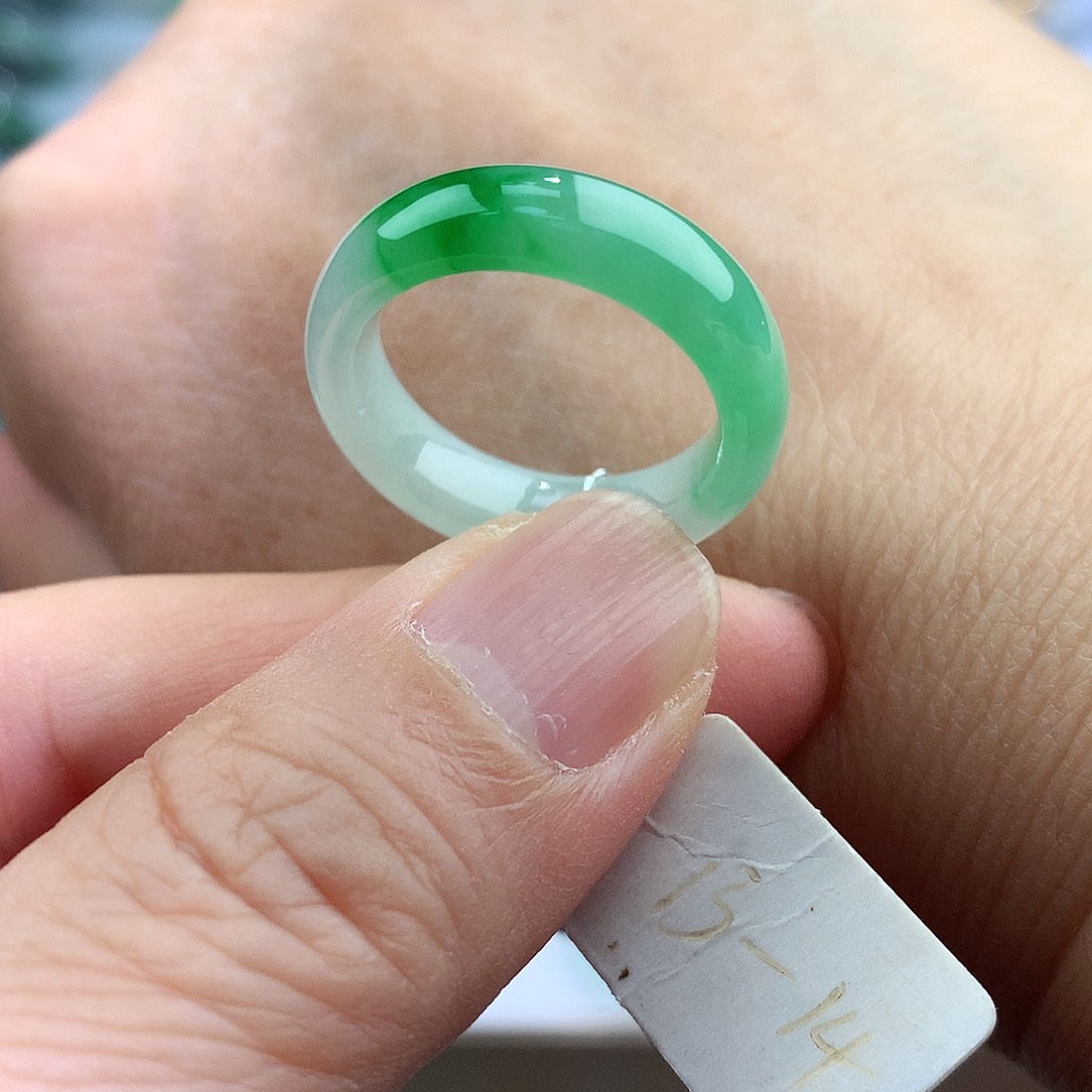 未镶嵌戒指翡翠13-14号