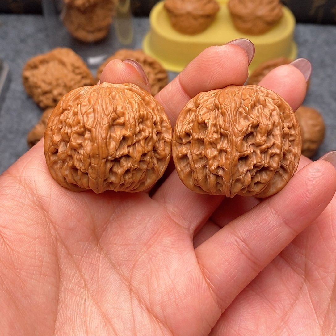 文玩核桃把件石子磨38.加全