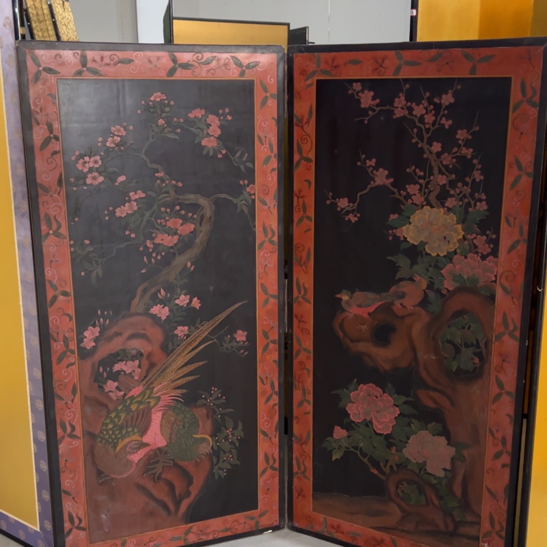 绘画屏风框画茶空间设计