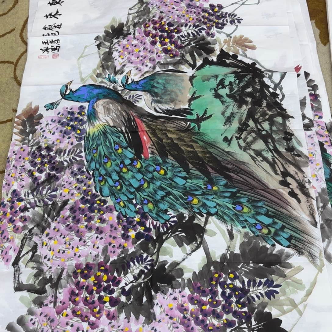 国画王孝华六尺李欣主播