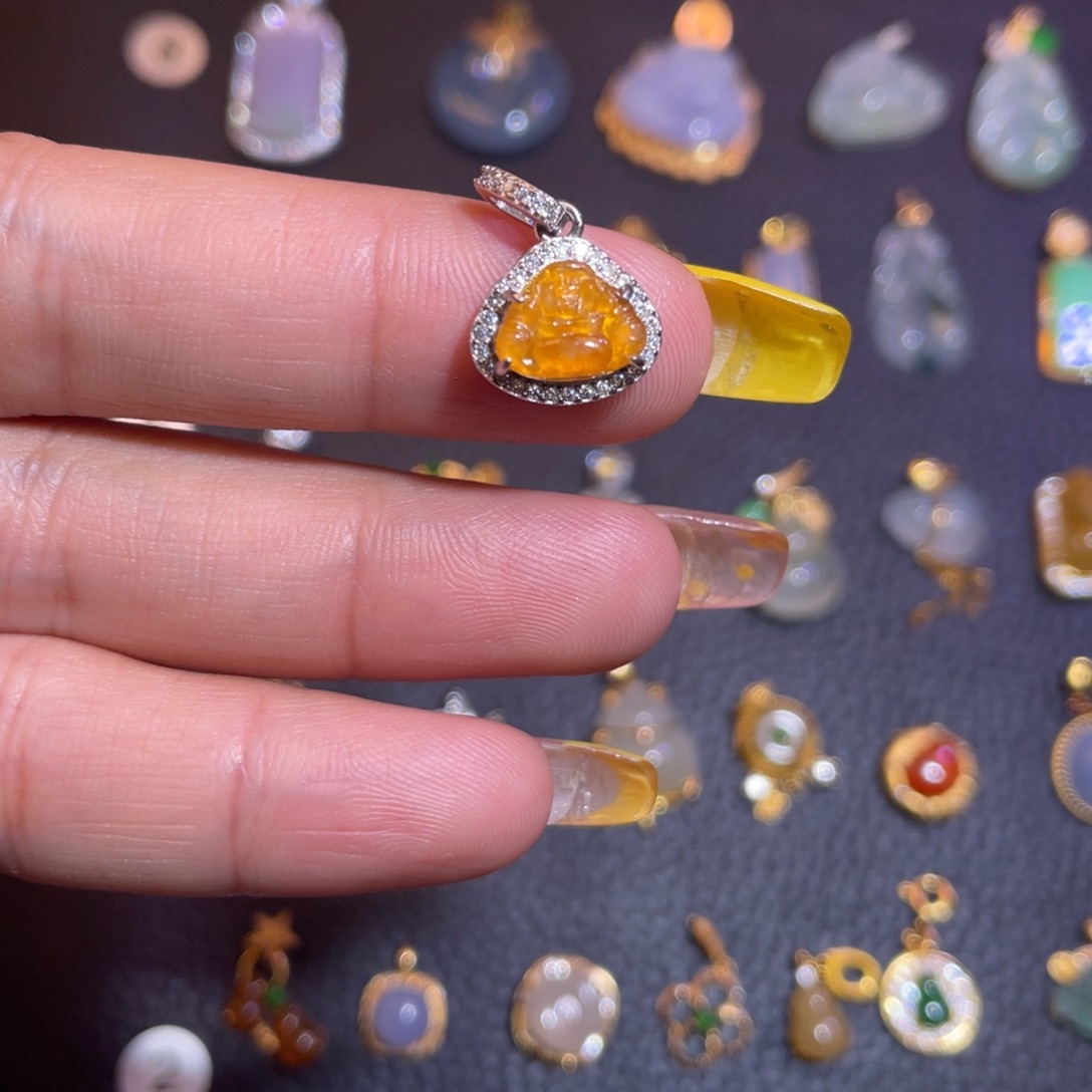 翡翠银S925镶嵌颈饰