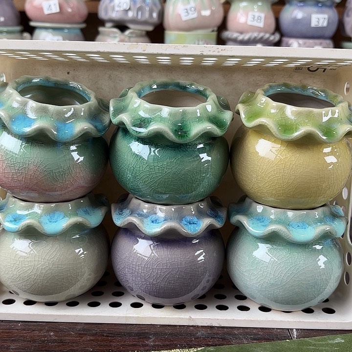 红陶量货/口高深浅搭配发6个