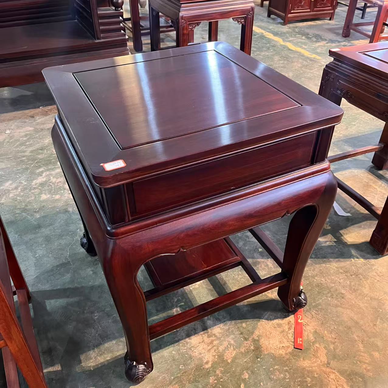 木换金  柬埔寨黑酸枝边几 J22