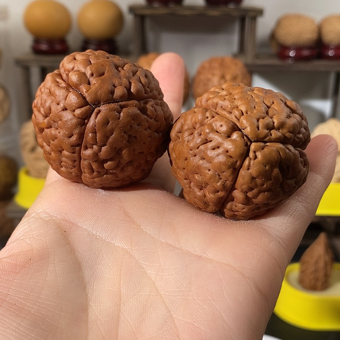 吊坠文玩核桃三瓣脑纹金刚练手微色445354