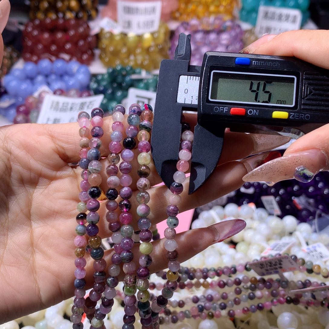 【闪购商品】水晶手串未镶嵌6号捡漏碧玺三圈