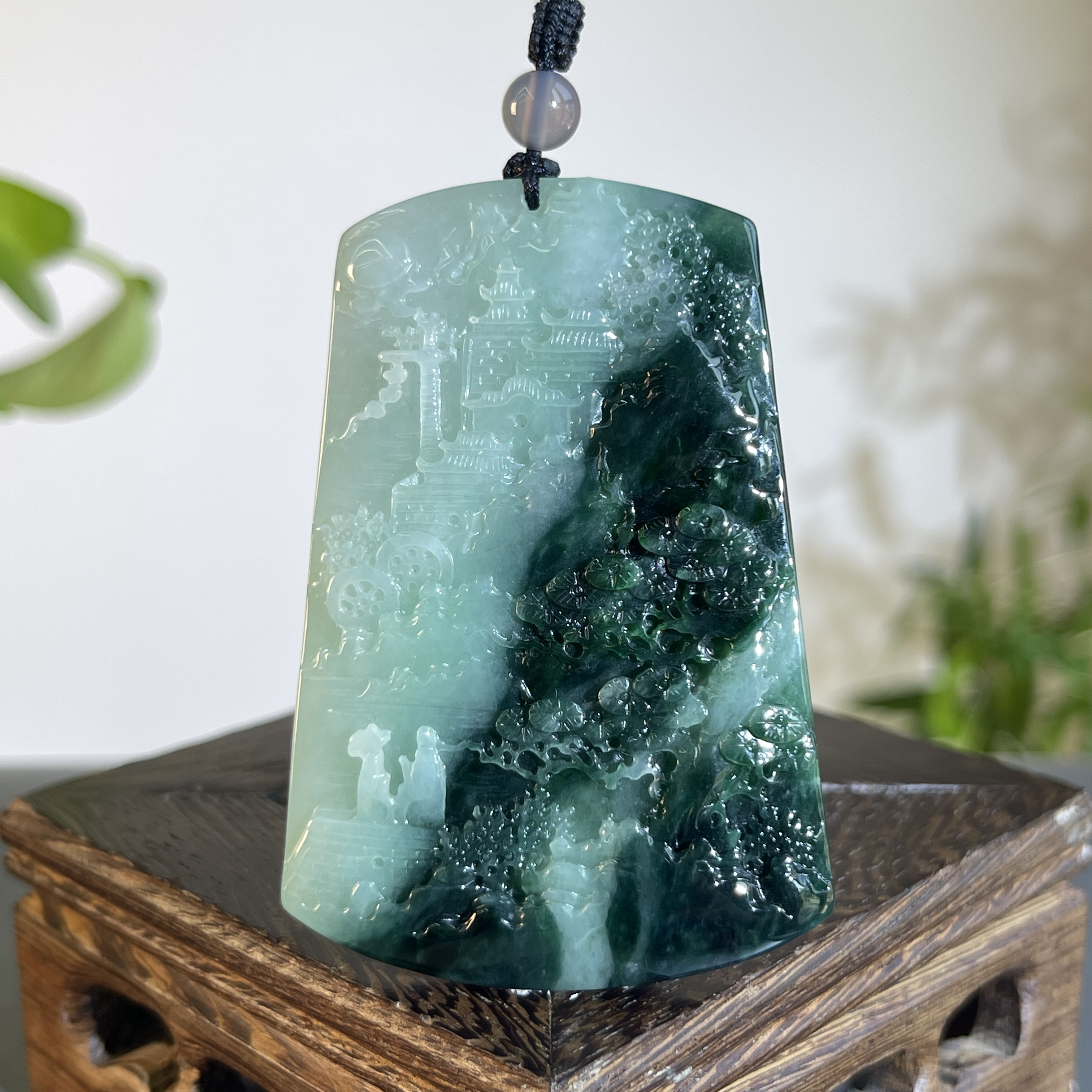 JTW14-105 天然缅甸翡翠A货 山水牌