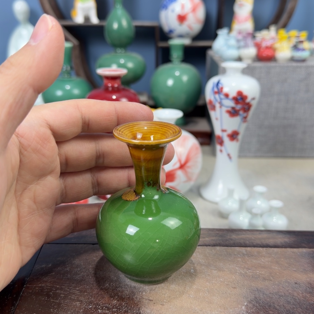 陶瓷手工小花器摆件