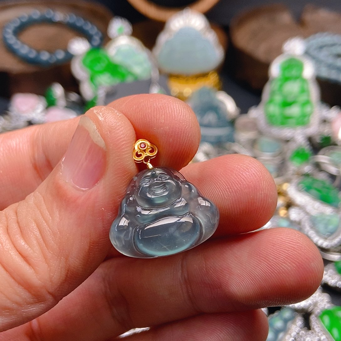 翡翠吊坠(不含链)18K金镶嵌749吊坠