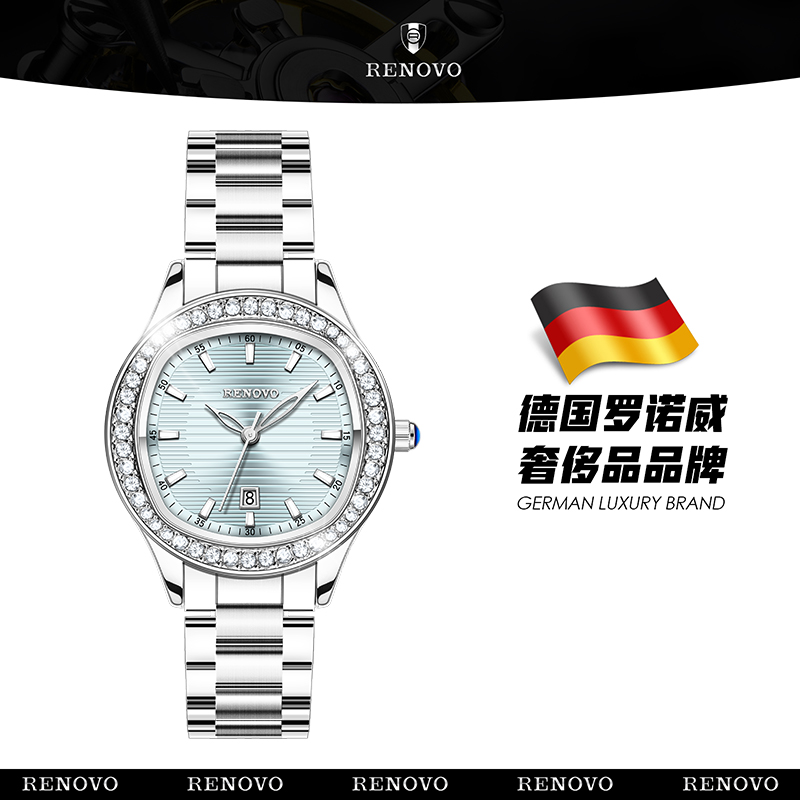 德国注册品牌RENOVO罗诺威时尚女士手表-R55151-NPZC