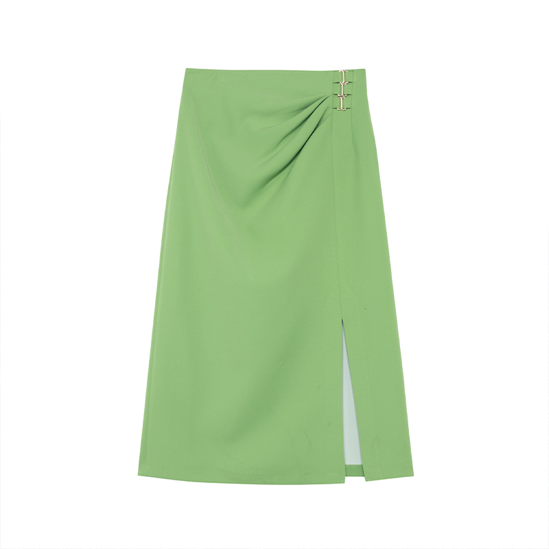 商场同款新品高腰不规则打褶半身裙N161A31130