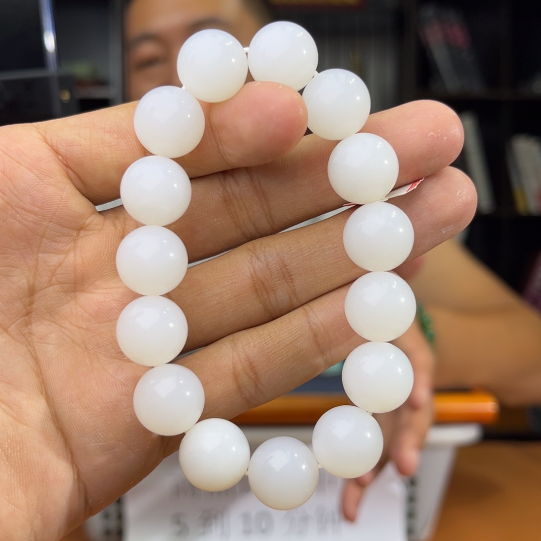 手串未镶嵌和田玉纯天然和田玉13年新疆且末天泰卡14圆