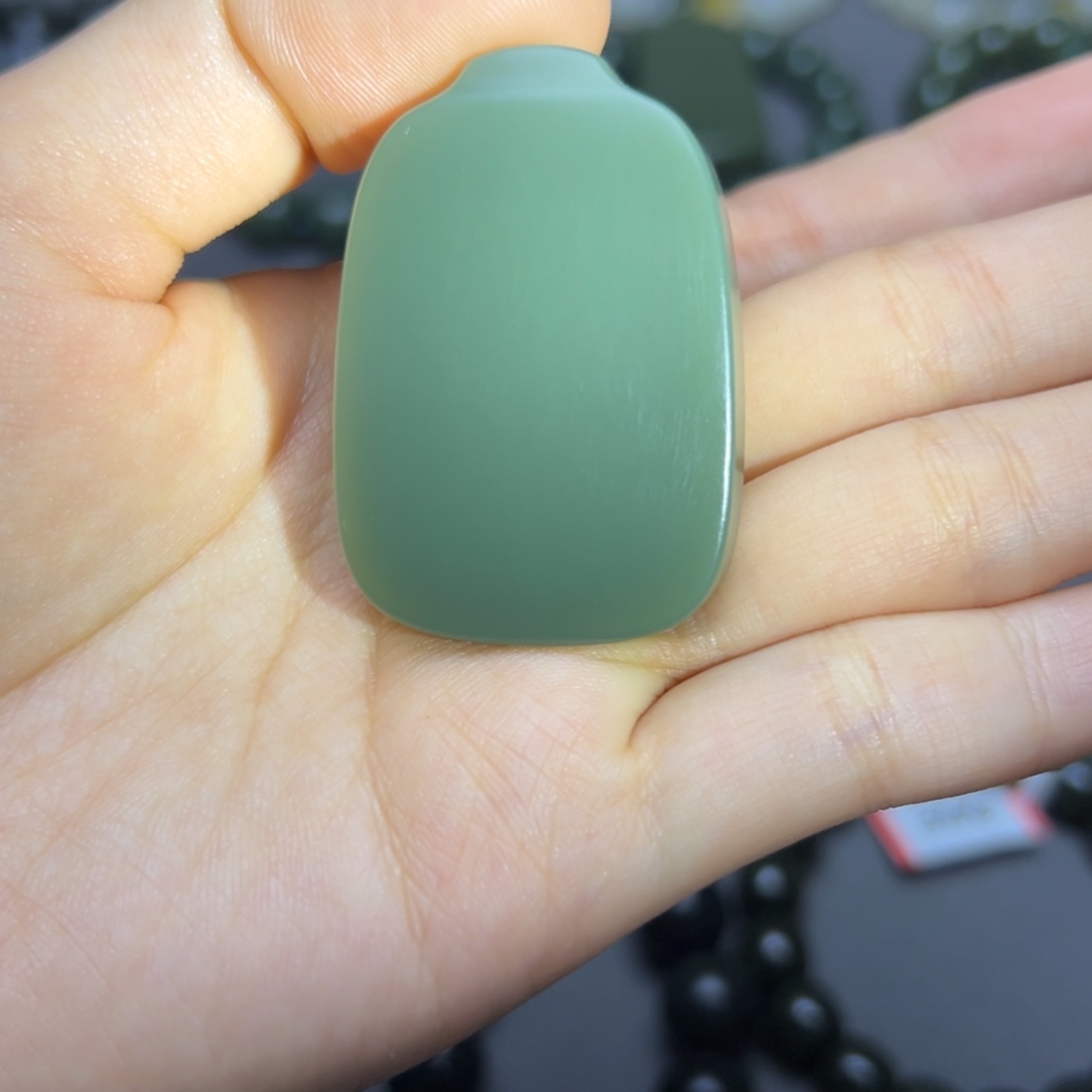 和田玉未镶嵌手链蓝调无事牌