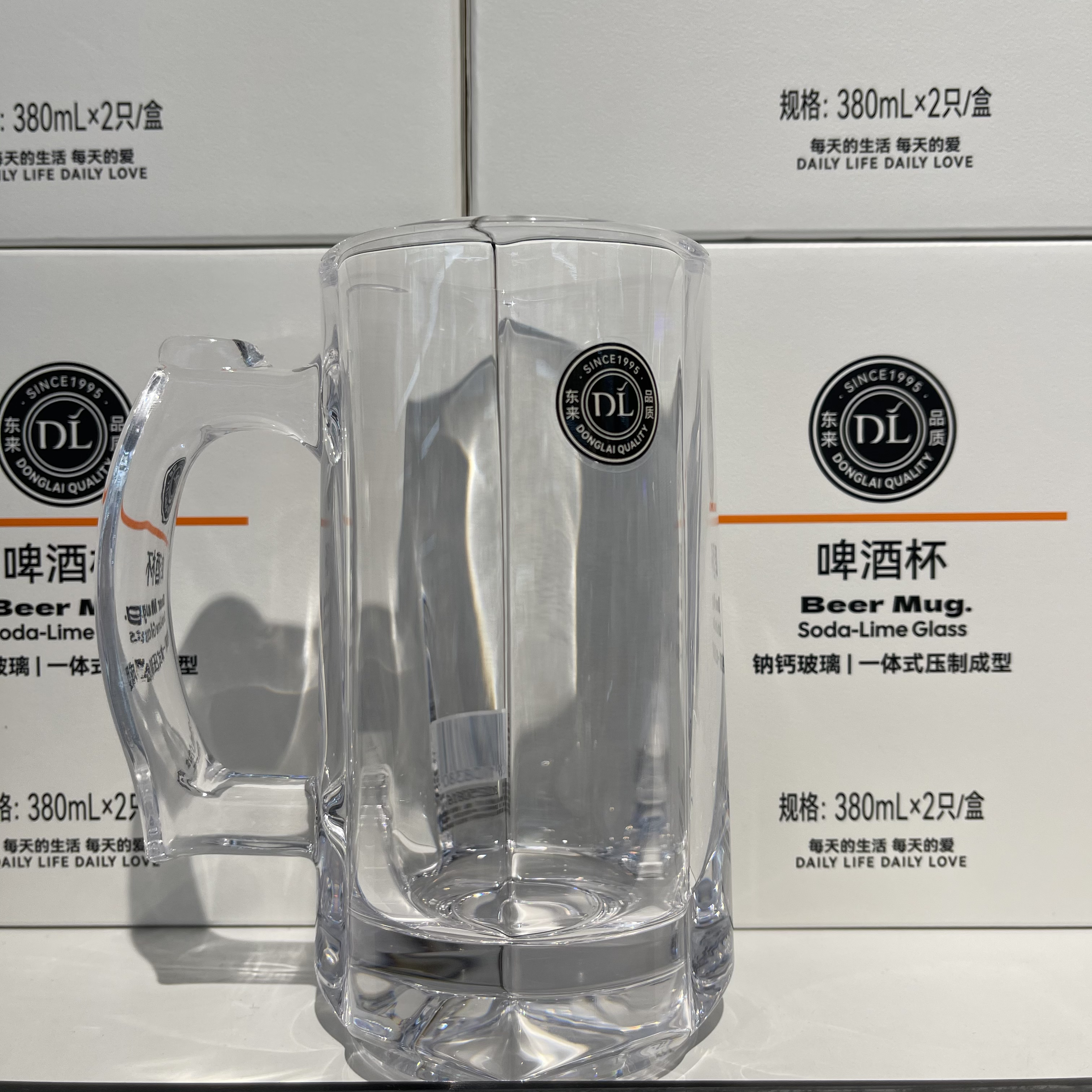 许昌超市自营品牌钠钙玻璃啤酒杯玻璃杯