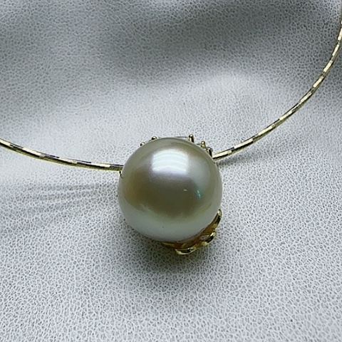 海水珍珠颈饰银S925镶嵌熊***y