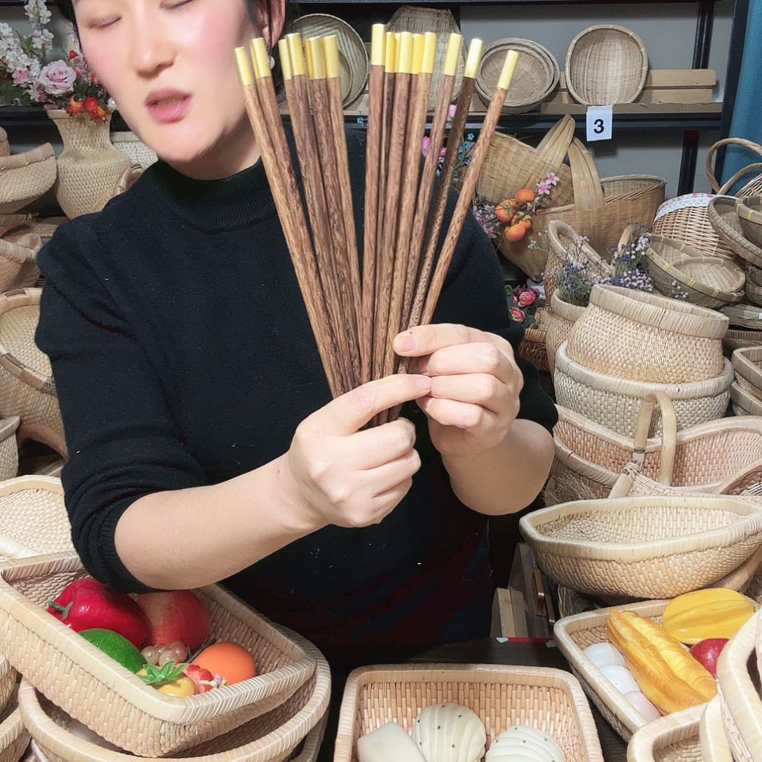 梦***蓝木精品筷子25厘米