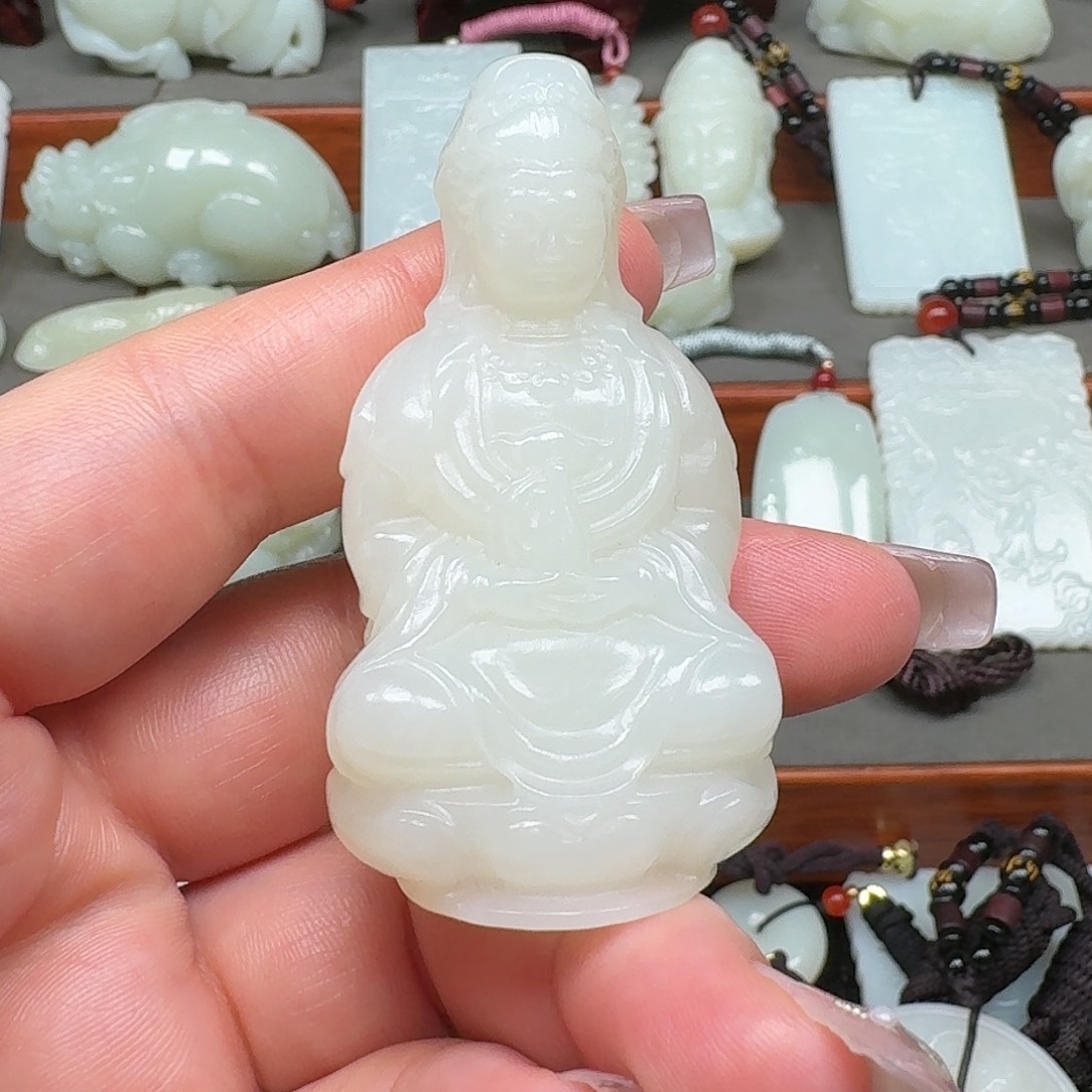 手***6和田玉未镶嵌摆件