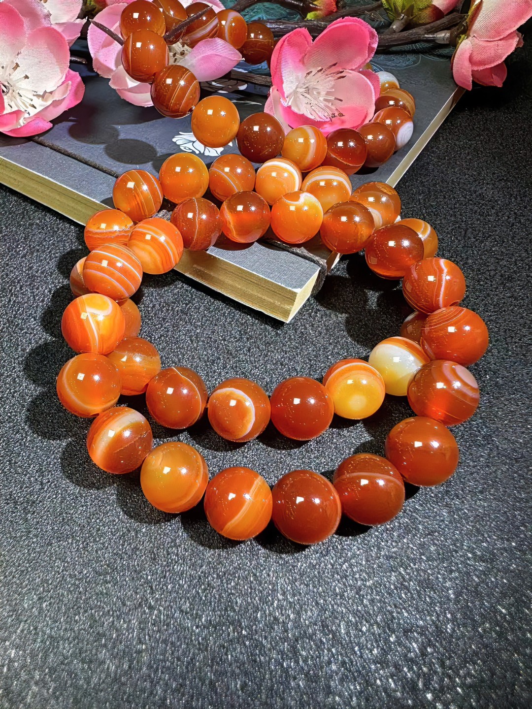  S1444（玉夫人）鸡红石玛瑙红手串-多样性发货只发一件