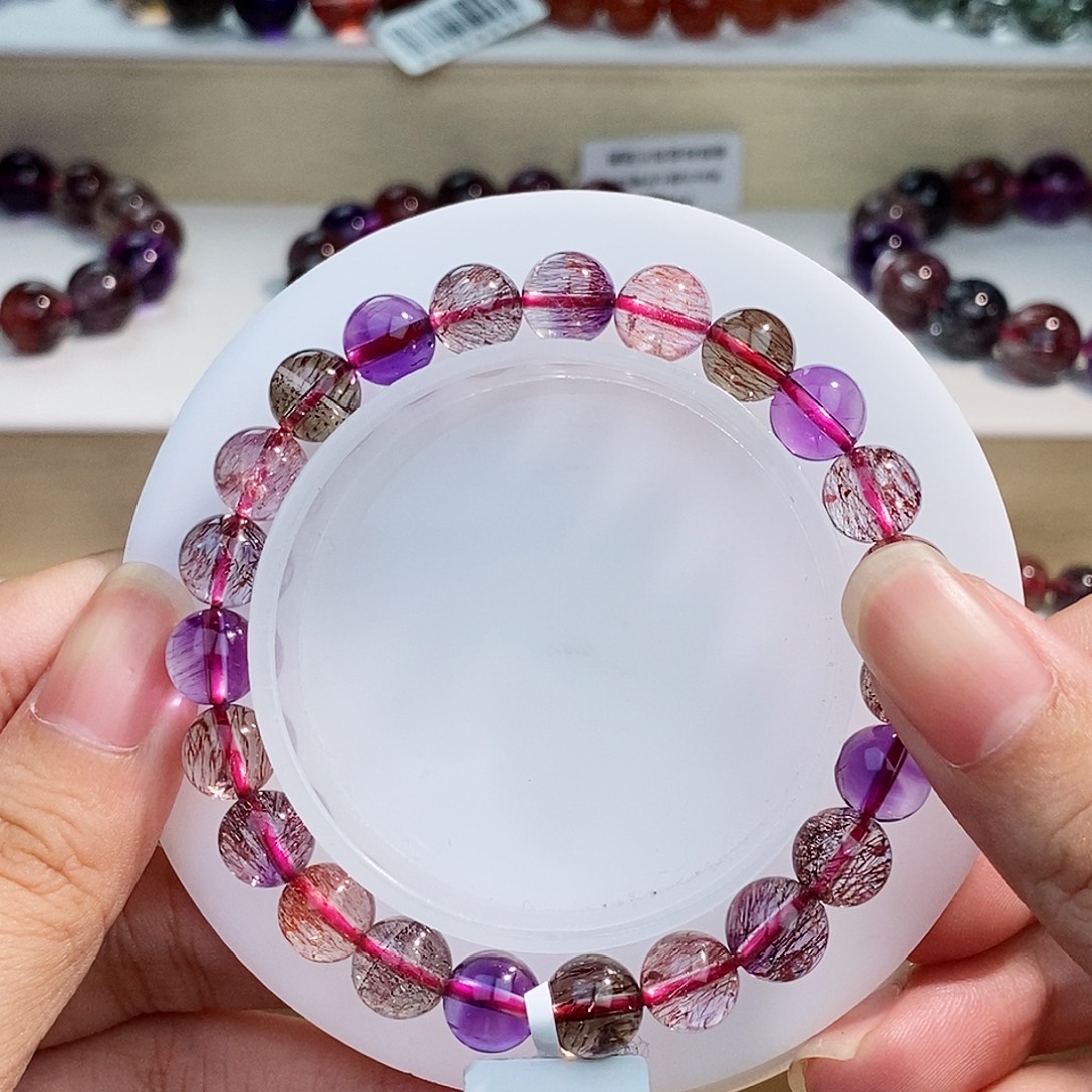 水晶未镶嵌手链黑加仑8