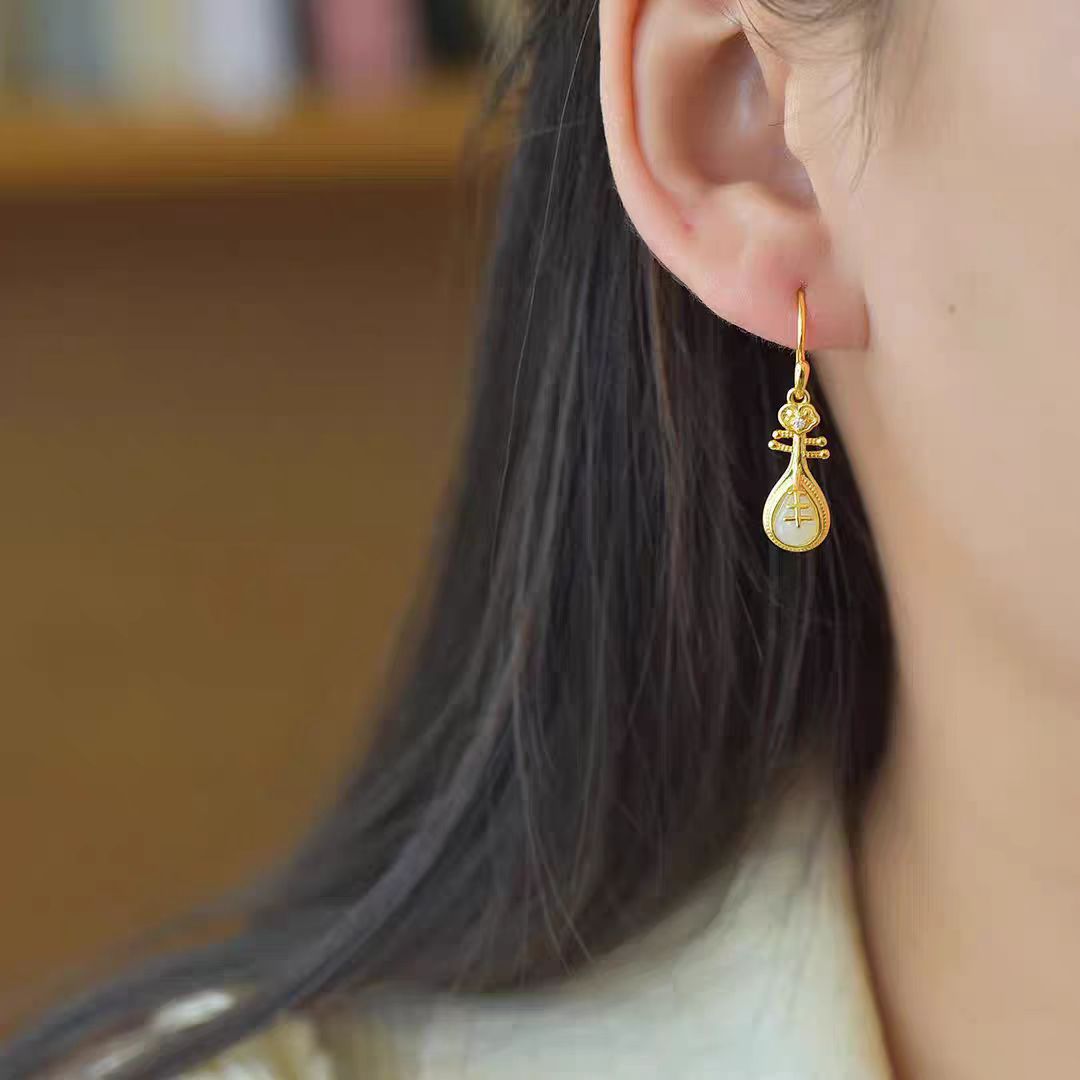 铜合金耳饰 时尚复古琵琶耳环282