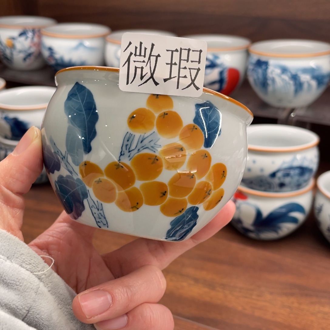 微瑕釉下彩纯手绘