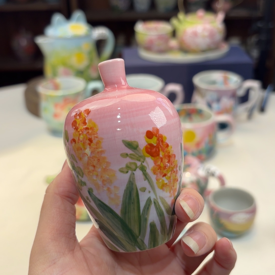 景德镇手绘高温釉下彩陶瓷茶具