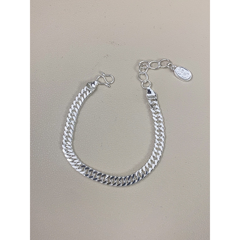 足银手链 纳福古巴马鞭气质百搭手链