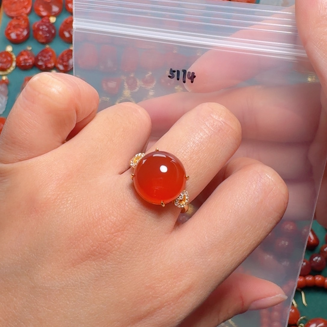 南红玛瑙南红银S925镶嵌