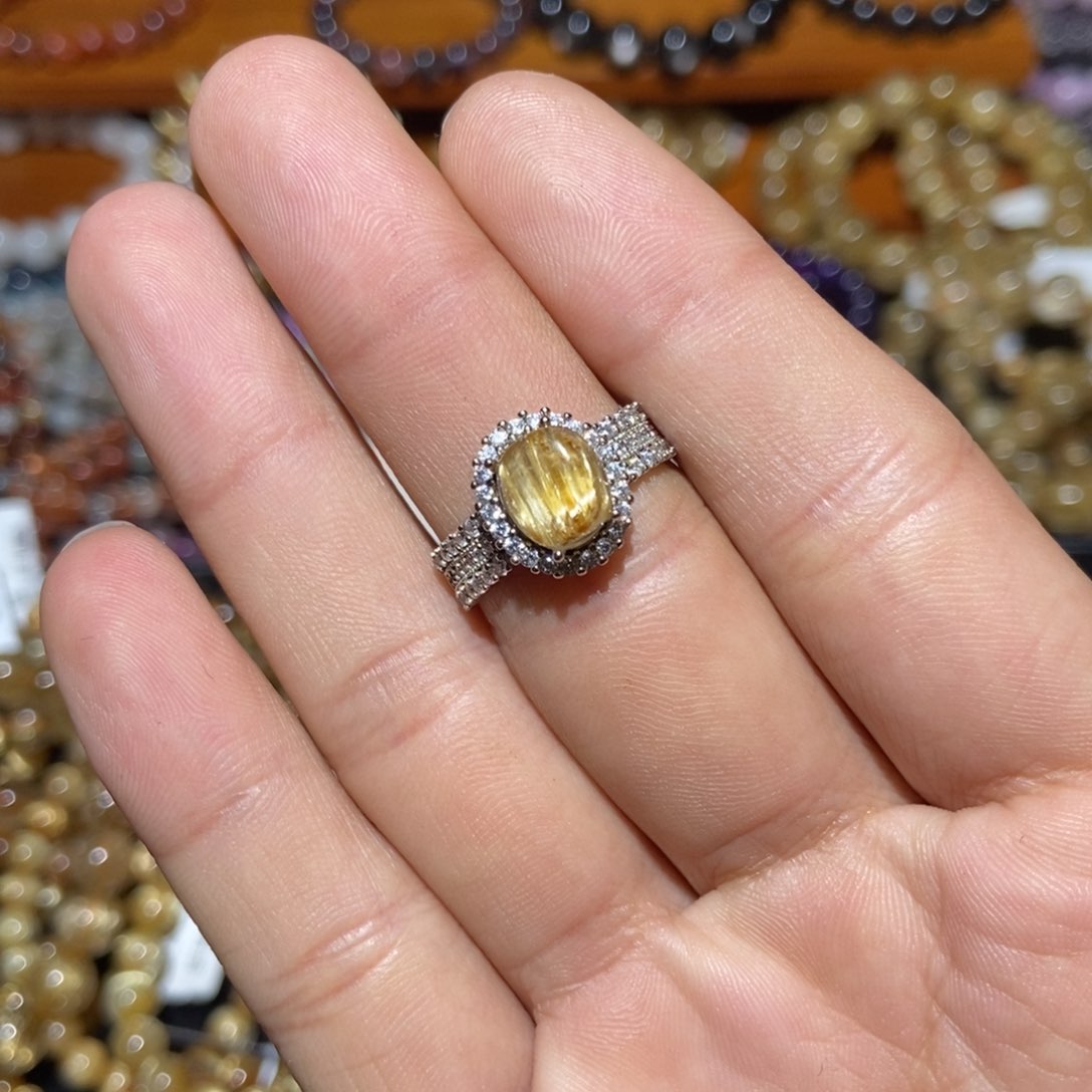 水晶手链未镶嵌钛金戒指