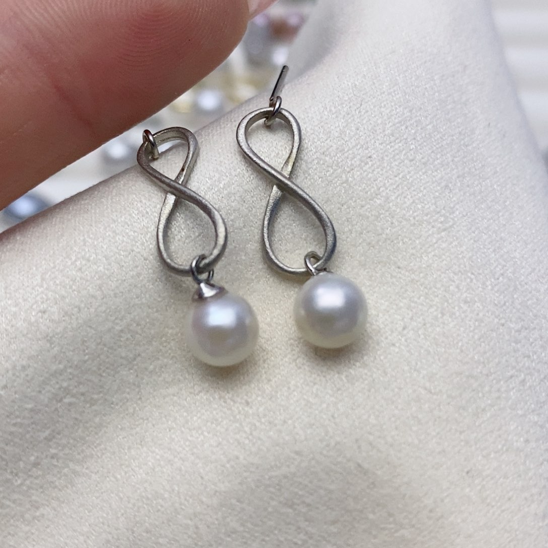 【闪购商品】海水珍珠耳饰银S925镶嵌48