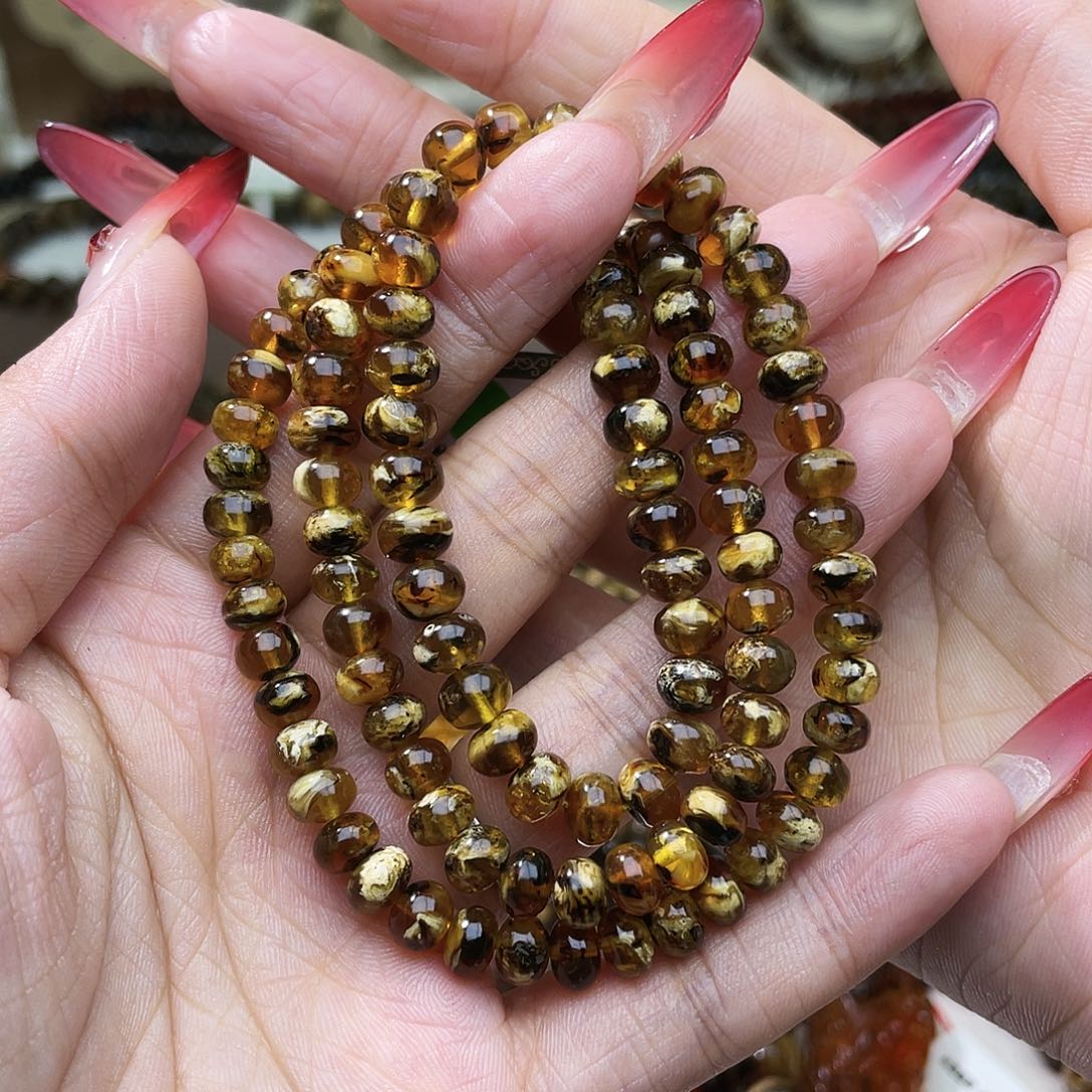 琥珀未镶嵌裸石6花珀