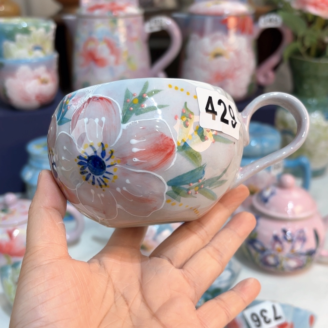 景德镇手绘高温釉下彩陶瓷茶具