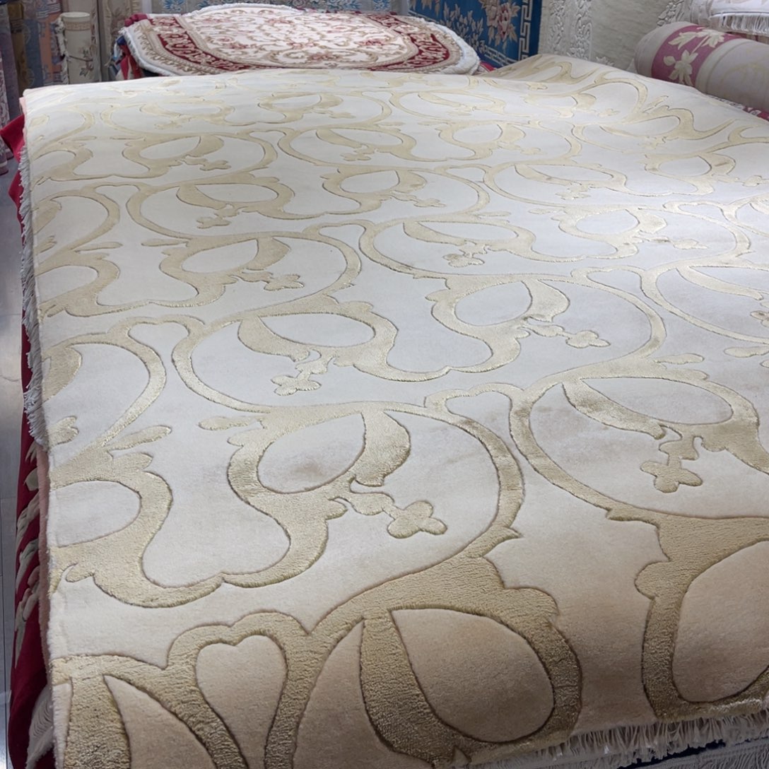 闻***人羊毛1.94×2.97纯羊毛加丝特价地毯