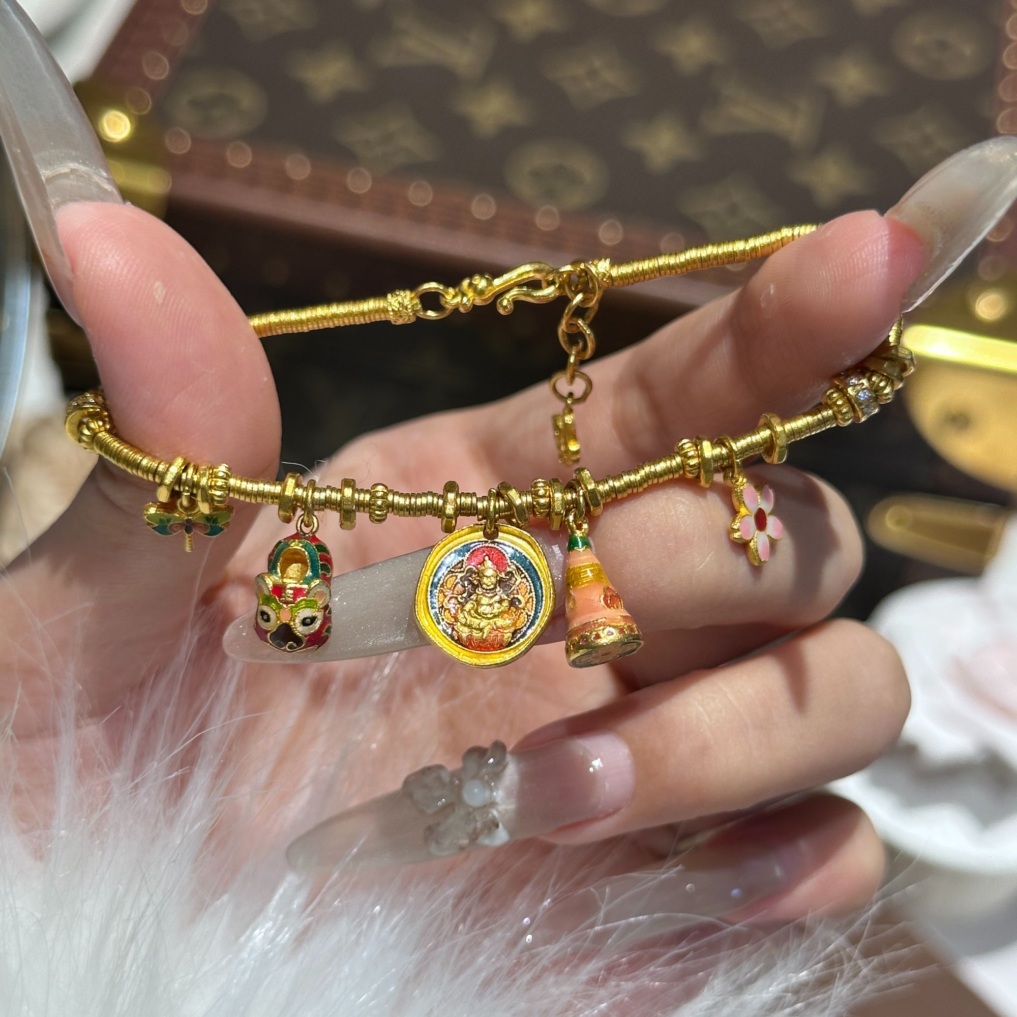 足金999 【黄财财雪糕筒虎头鞋盘缠手链】