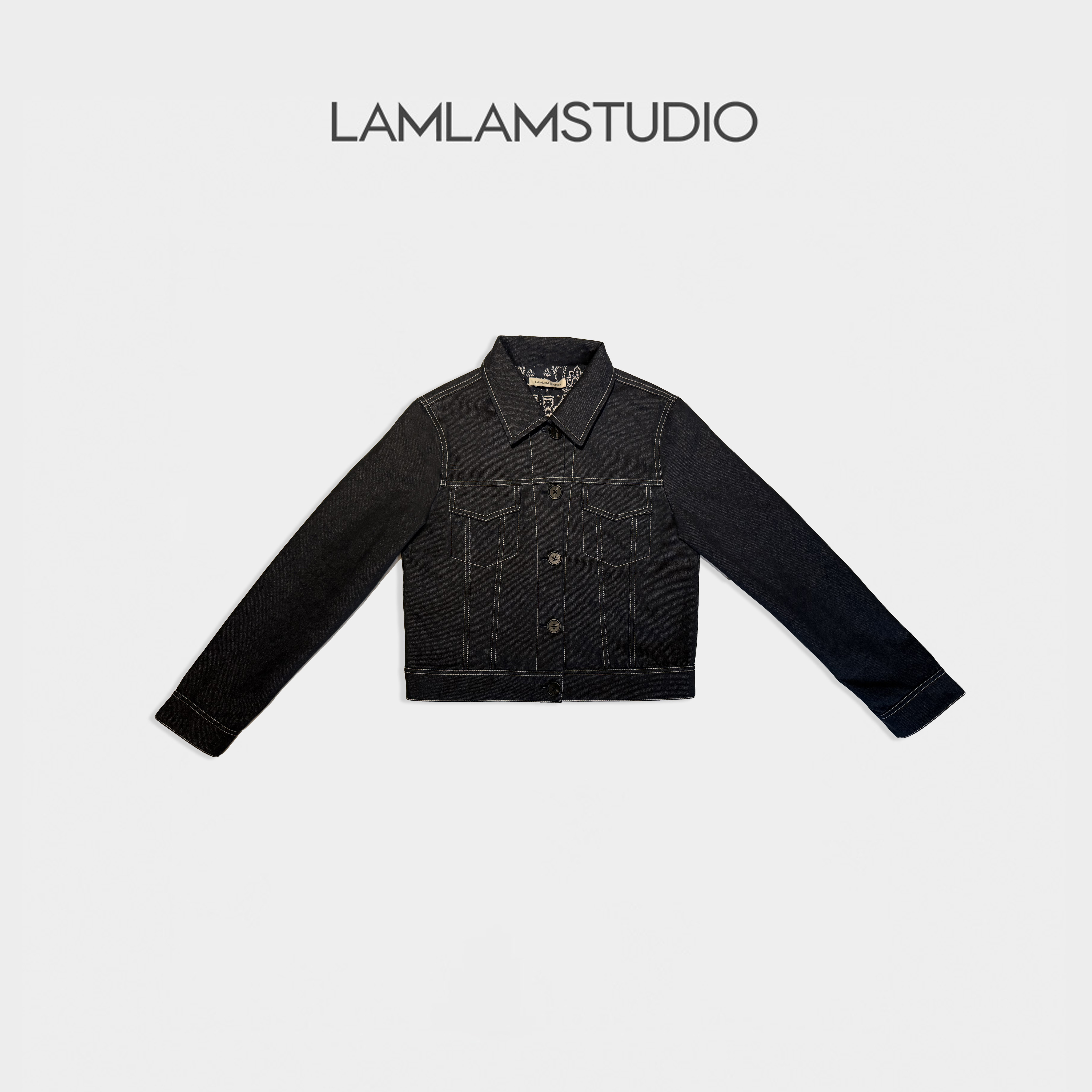 “摩登简括‘短外套气质牛仔时尚设计师 张一琳 L251003W