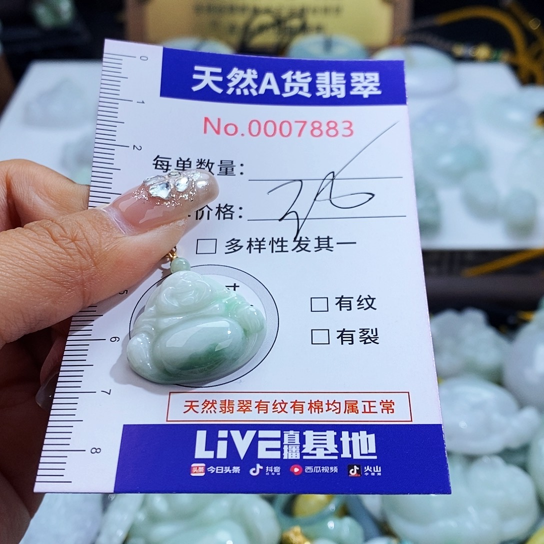 翡翠未镶嵌毛衣链7883