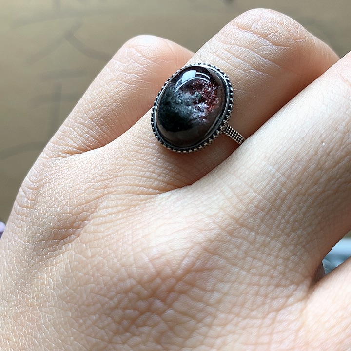 水晶水晶戒指银S925镶嵌