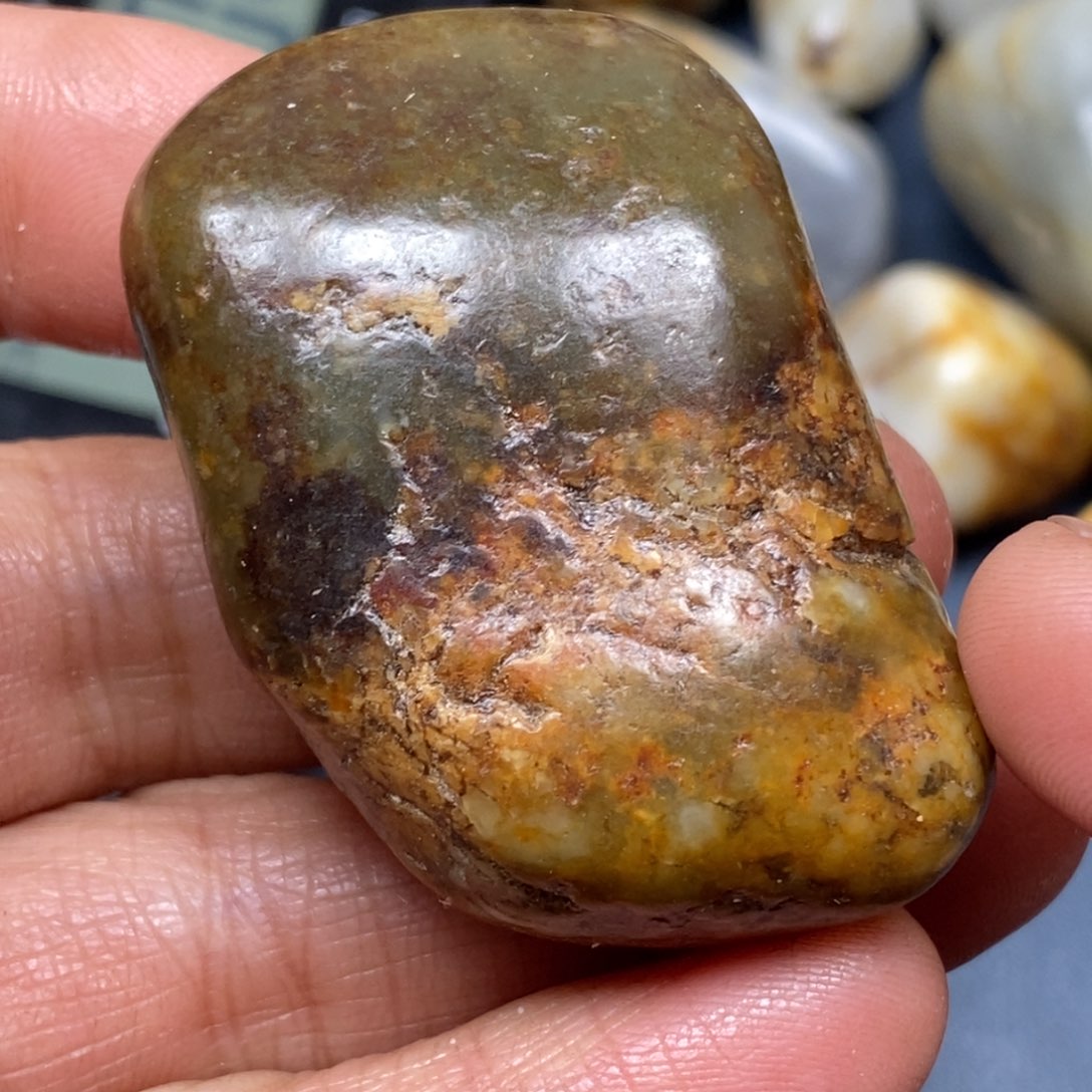 和田玉挂件足银镶嵌