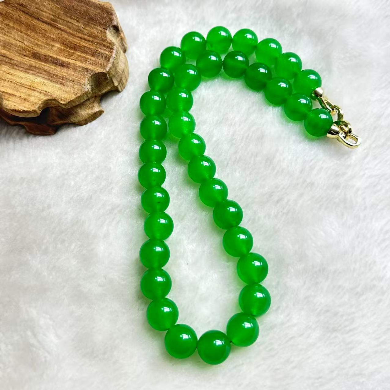 Y典藏品 绿圆珠k14时尚项链美观大气美轮美奂尽显魅力