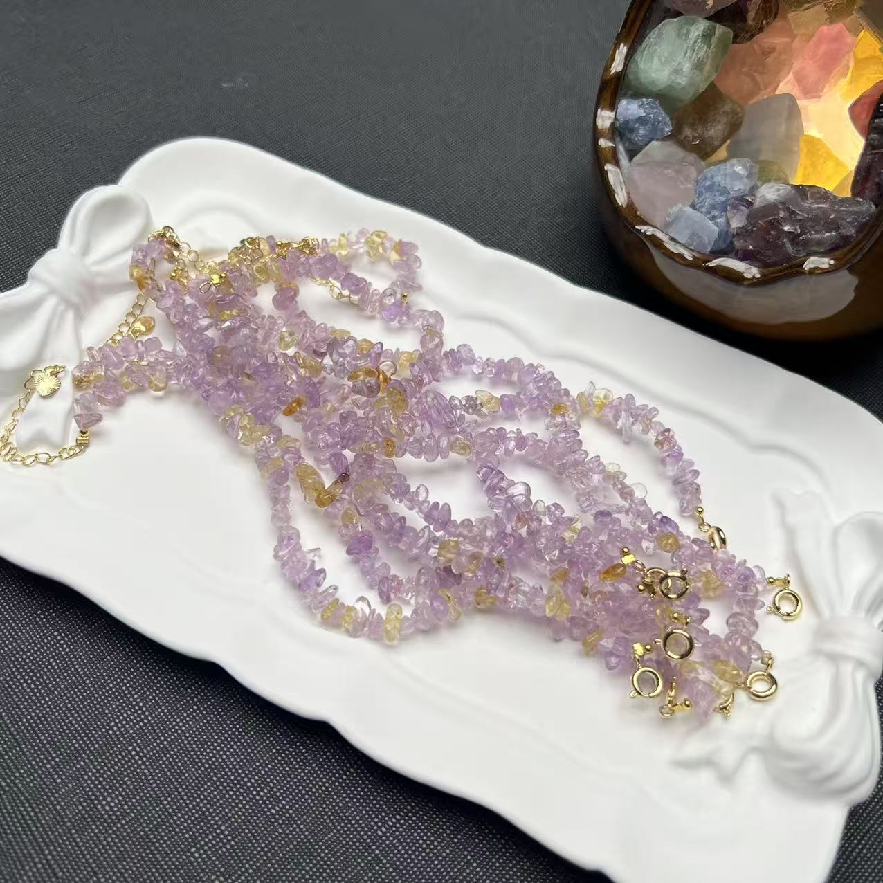 A197 【碎银几两】纯天然水晶手链 时尚高级精致百搭【多样性发其一】