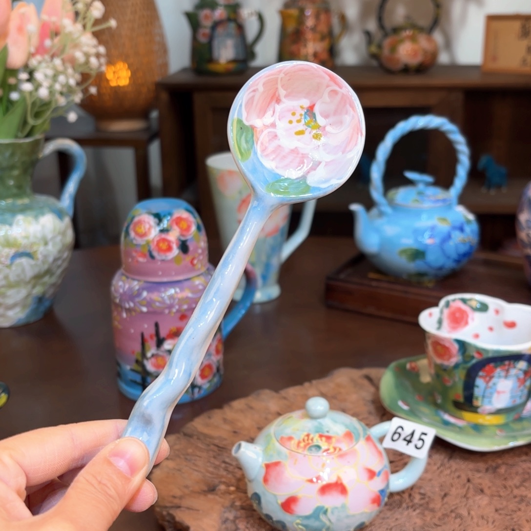 颖***颖景德镇手绘高温釉下彩陶瓷茶具