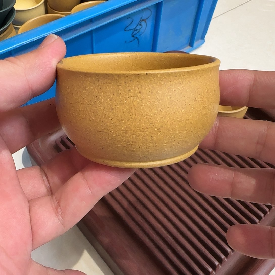 紫砂茶壶黄金段杯子